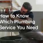 How to Know Which Plumbing Service You Need